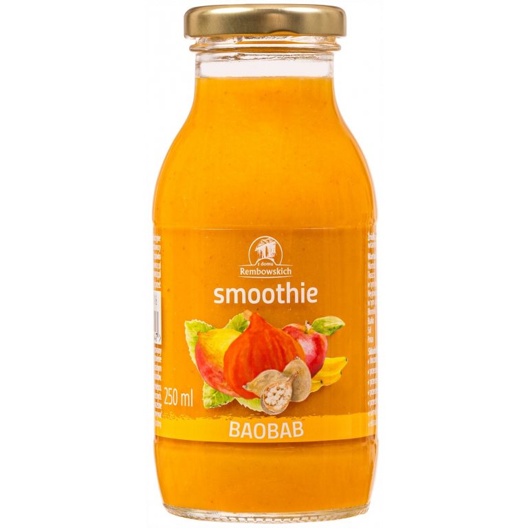 SMOOTHIE JABŁKO - MANGO - BANAN - DYNIA - BAOBAB 250 ml - REMBOWSCY