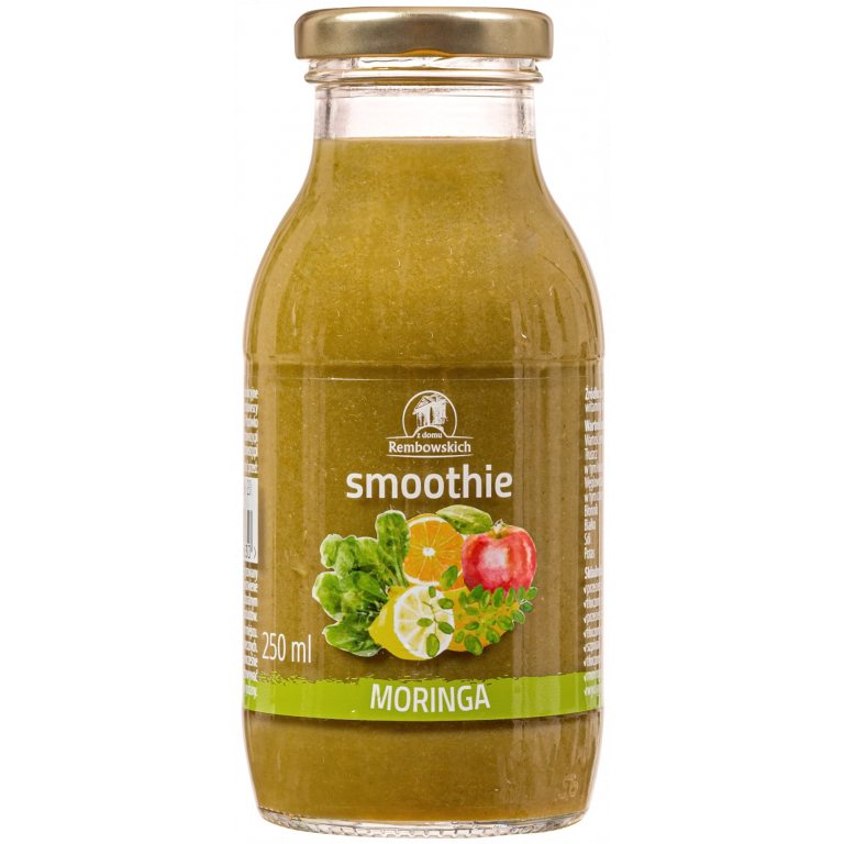 SMOOTHIE JABŁKO - BANAN - POMARAŃCZA - SZPINAK - MORINGA 250 ml - REMBOWSCY