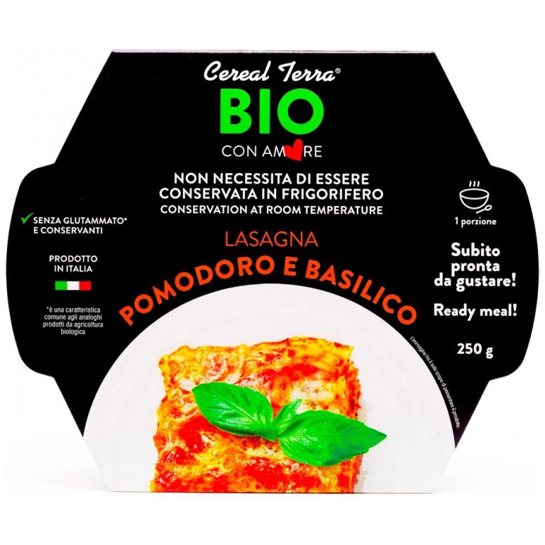 LASAGNE Z POMIDORAMI I BAZYLIĄ BIO 250 g - CEREAL TERRA