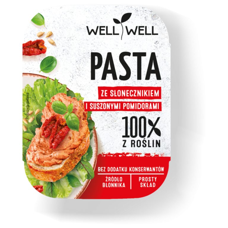 PASTA ZE SŁONECZNIKIEM I POMIDORAMI 125 g - WELL WELL