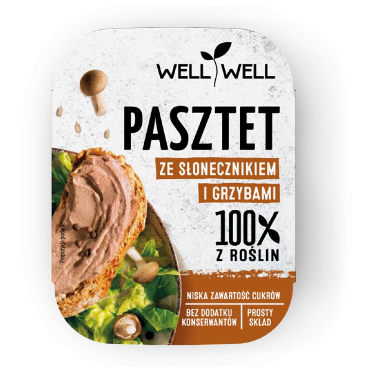 PASZTET SŁONECZNIKOWY Z GRZYBAMI 115 g - WELL WELL