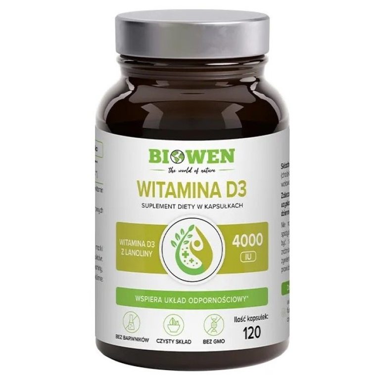 WITAMINA D3 100 µg (4000 j.m) 120 KAPSŁEK - BIOWEN