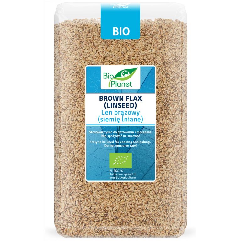 LEN BRĄZOWY (SIEMIĘ LNIANE) BIO 1 kg - BIO PLANET