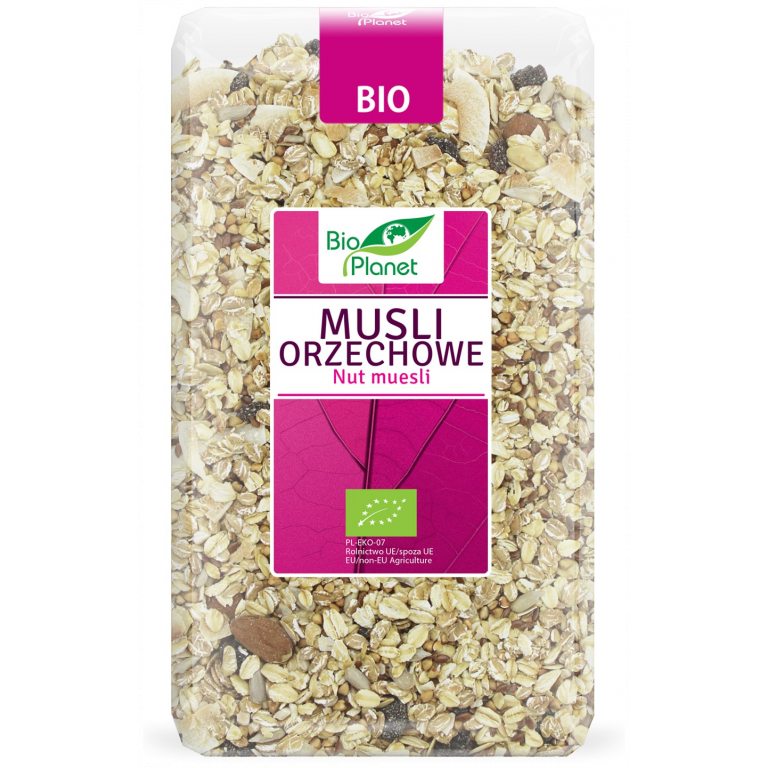 MUSLI ORZECHOWE BIO 600 g - BIO PLANET