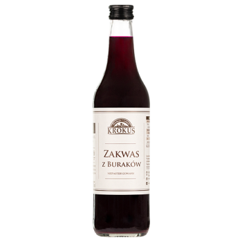 ZAKWAS Z BURAKÓW NIEPASTERYZOWANY BEZGLUTENOWY 500 ml - KROKUS