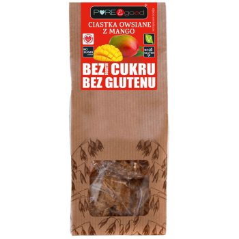 CIASTKA OWSIANE Z MANGO BEZ DODATKU CUKRÓW BEZGLUTENOWE 150 g - PURE&GOOD