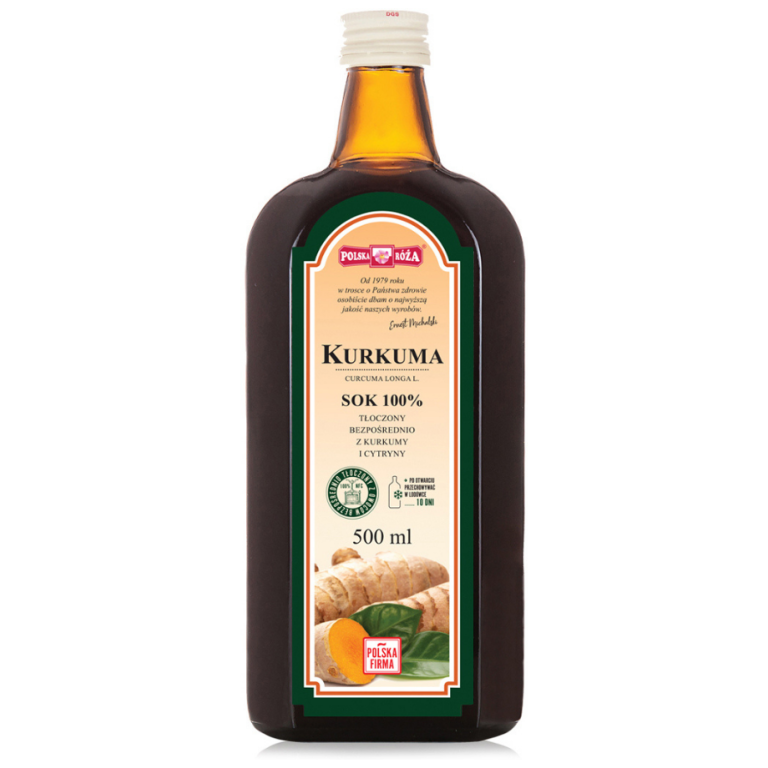 SOK Z KURKUMY NFC 500 ml - POLSKA RÓŻA