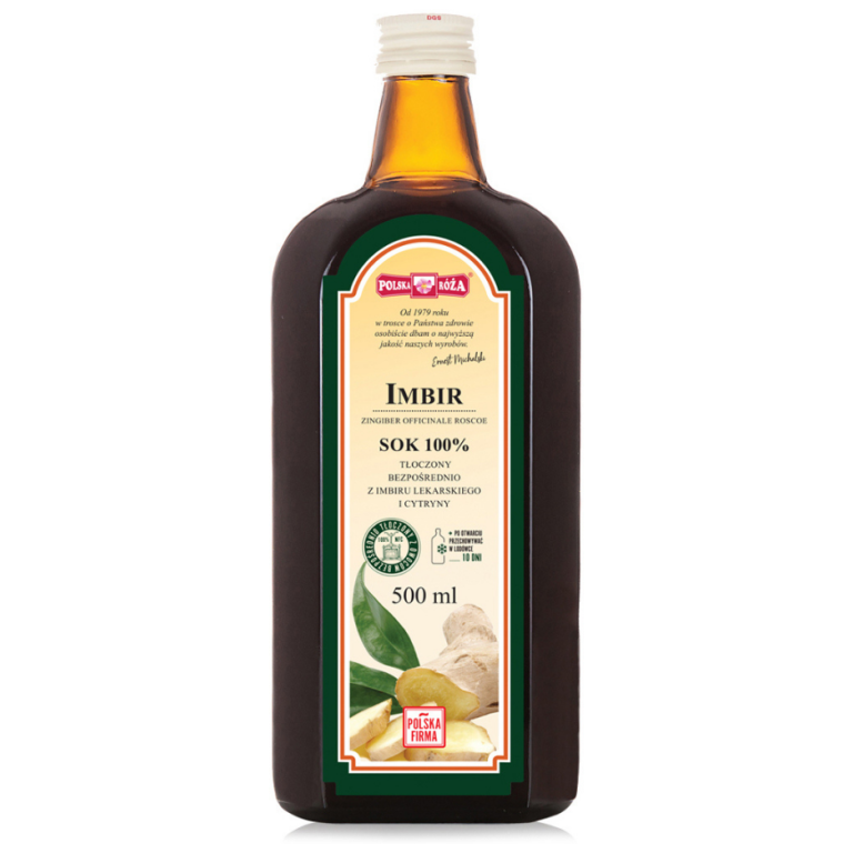 SOK Z IMBIRU I CYTRYNY NFC 500 ml - POLSKA RÓŻA