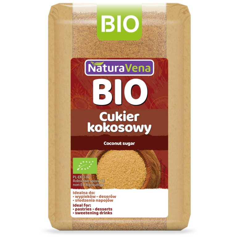 CUKIER KOKOSOWY BIO 200 g - NATURAVENA