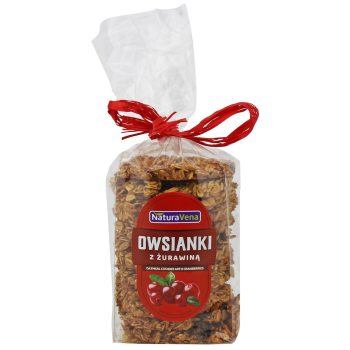 CIASTKA OWSIANKI Z ŻURAWINĄ 175 g - NATURAVENA