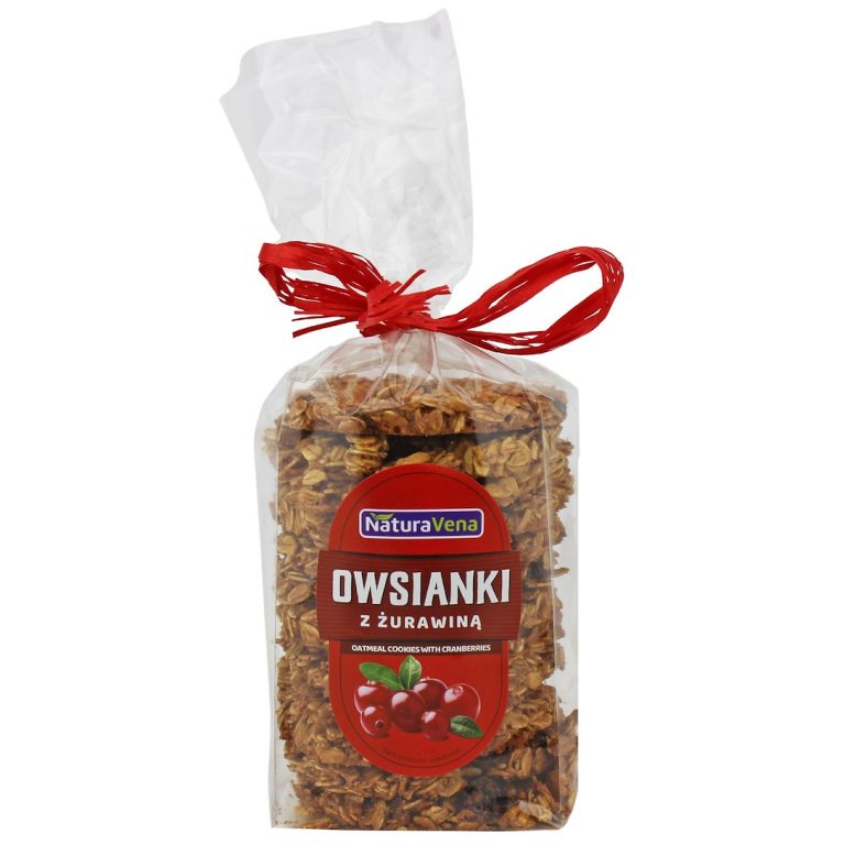 CIASTKA OWSIANKI Z ŻURAWINĄ 175 g - NATURAVENA
