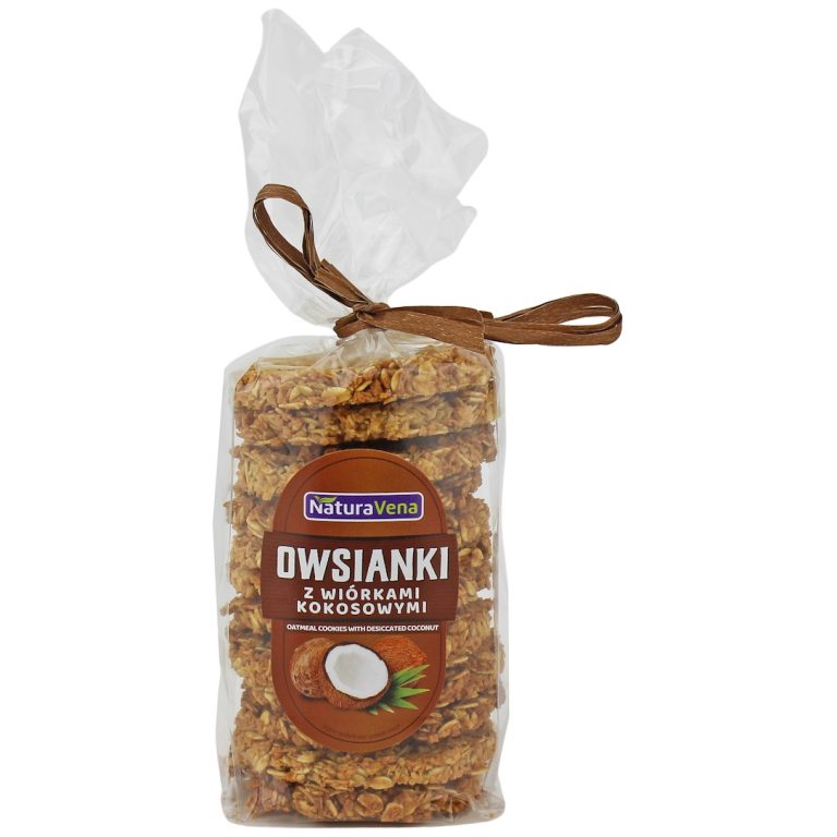CIASTKA OWSIANKI Z WIÓRKAMI KOKOSOWYMI 175 g - NATURAVENA