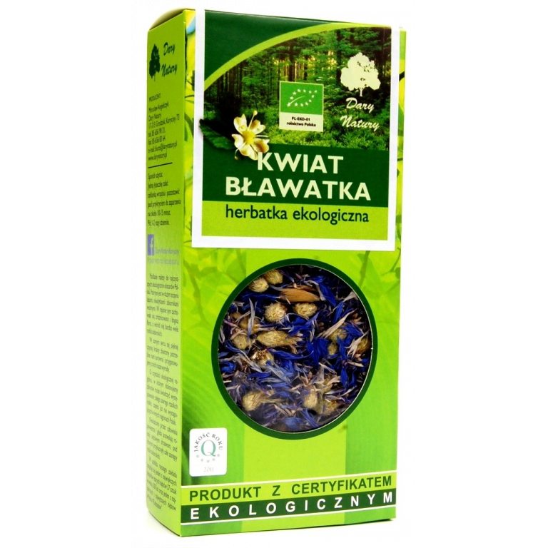 HERBATKA Z KWIATU BŁAWATKA BIO 25 g - DARY NATURY