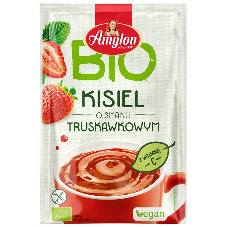 KISIEL INSTANT O SMAKU TRUSKAWKOWYM BEZGLUTENOWY BIO 30 g - AMYLON