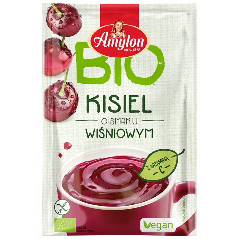 KISIEL INSTANT O SMAKU WIŚNIOWYM BEZGLUTENOWY BIO 30 g - AMYLON