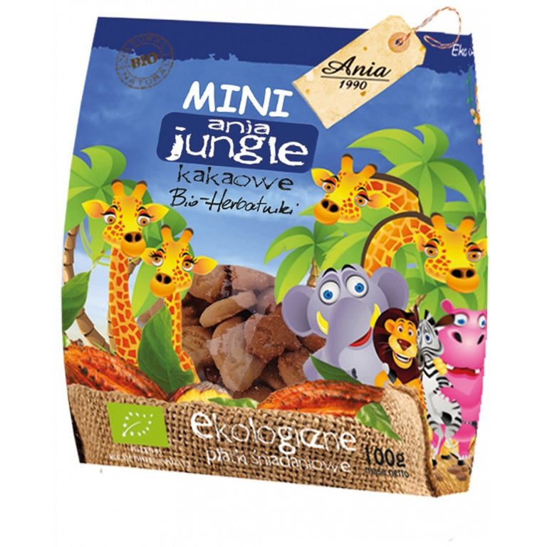 CIASTKA KAKAOWE MINI JUNGLE BIO 100 g - BIO ANIA