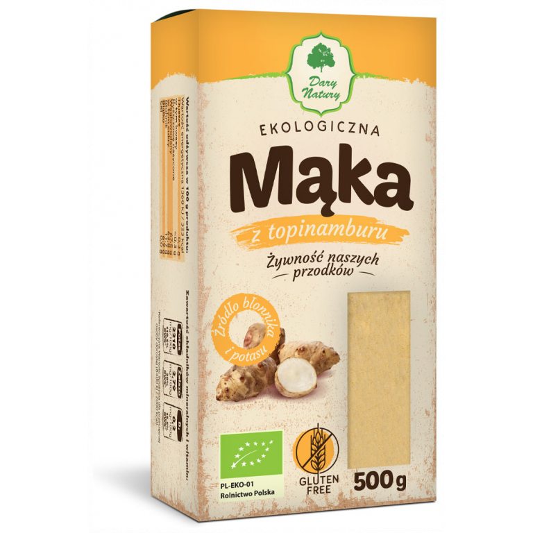 MĄKA Z TOPINAMBURU BEZGLUTENOWA BIO 500 g - DARY NATURY