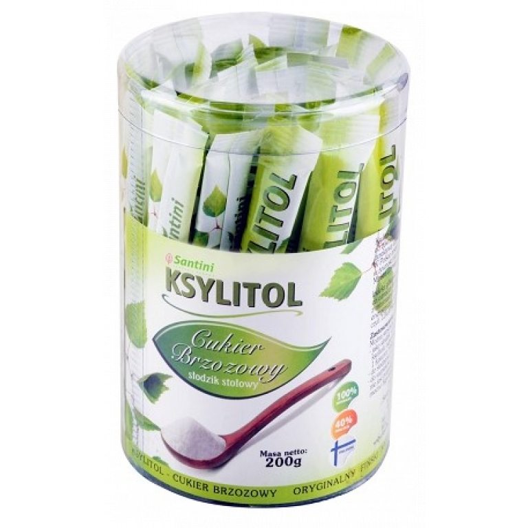 KSYLITOL W SASZETKACH (40 x 5 g) 200 g - SANTINI (FINLANDIA)