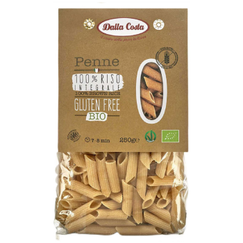 MAKARON (RYŻOWY RAZOWY) PENNE BEZGLUTENOWY BIO 250 g - DALLA COSTA