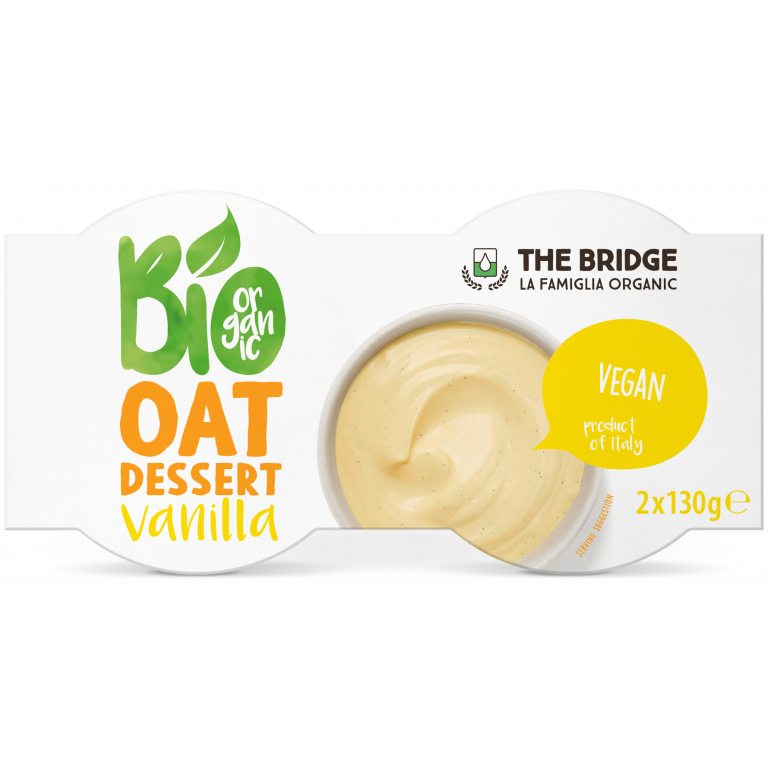 DESER OWSIANY O SMAKU WANILIOWYM BIO (2 x 130 g) 260 g - THE BRIDGE