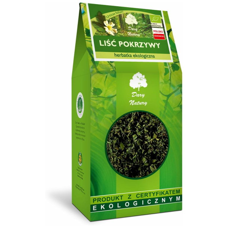 HERBATKA LIŚĆ POKRZYWY BIO 80 g - DARY NATURY