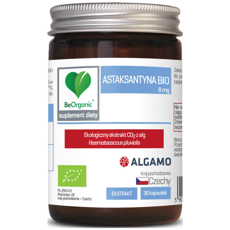 ASTAKSANTYNA EKSTRAKT BIO (8 mg) 30 KAPSUŁEK - BE ORGANIC