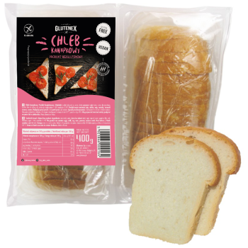 CHLEB KANAPKOWY KROJONY BEZGLUTENOWY (2 szt.) 400 g - GLUTENEX