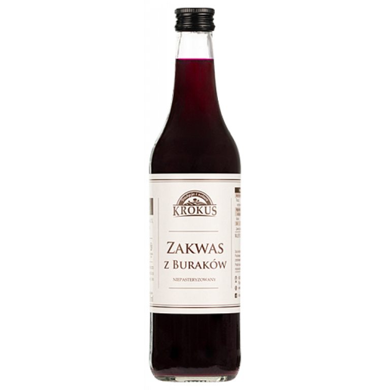 ZAKWAS Z BURAKÓW NIEPASTERYZOWANY BEZGLUTENOWY 500 ml - KROKUS