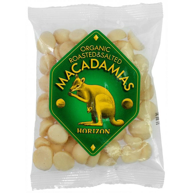 ORZECHY MACADAMIA PRAŻONE I SOLONE BIO 100 g - HORIZON