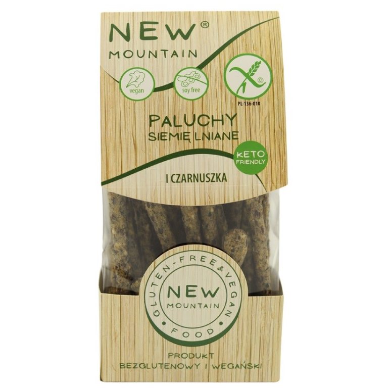 PALUCHY Z SIEMIENIEM LNIANYM I CZARNUSZKĄ BEZGLUTENOWE 200 g - NEW MOUNTAIN