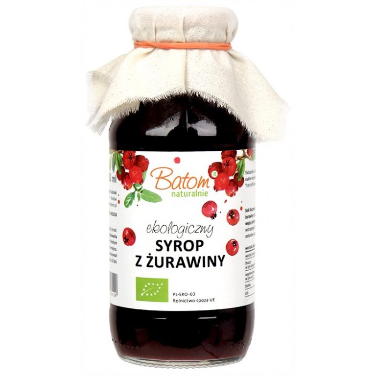 SYROP ŻURAWINOWY BIO 330 ml - BATOM