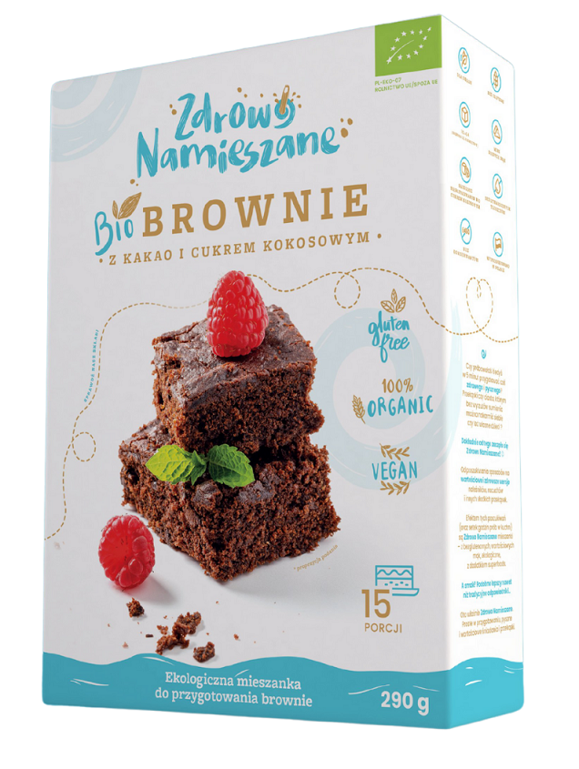 MIESZANKA NA BROWNIE BEZGLUTENOWA BIO 290 g - ZDROWO NAMIESZANE