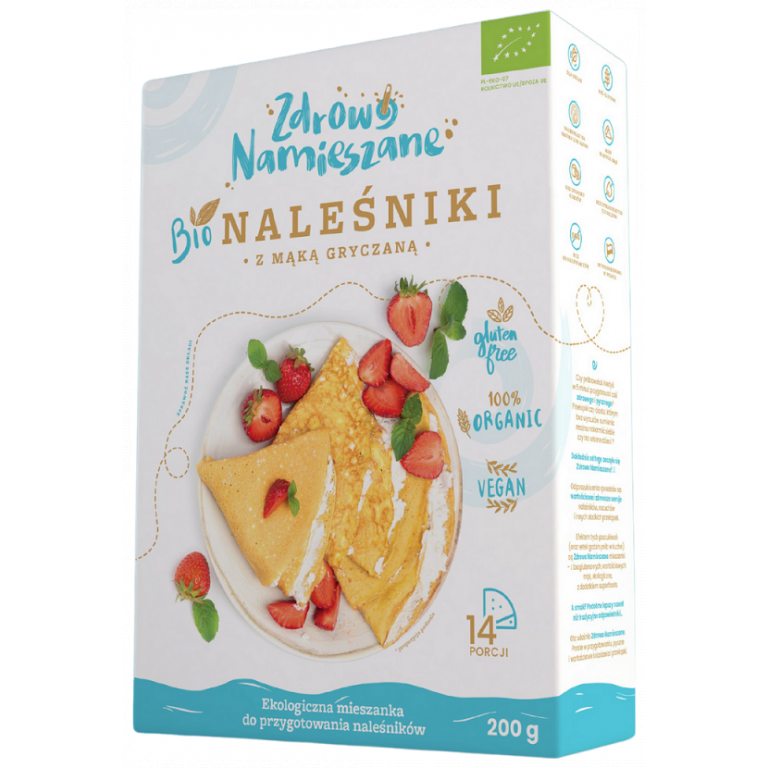 MIESZANKA NA NALEŚNIKI Z MĄKĄ GRYCZANĄ BEZGLUTENOWA BIO 200 g - ZDROWO NAMIESZANE