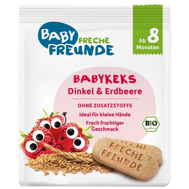 BISZKOPTY ORKISZOWE TRUSKAWKOWE OD 8 MIESIĄCA BIO 100 g - FRECHE FREUNDE