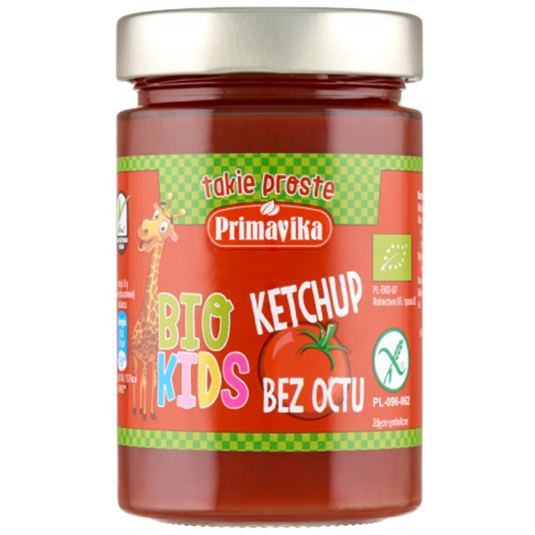 KETCHUP BEZ OCTU DLA DZIECI BEZGLUTENOWY BIO 315 g - PRIMAVIKA (BIO KIDS)