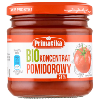 KONCENTRAT POMIDOROWY 22 % - 24 % BIO 185 g - PRIMAVIKA