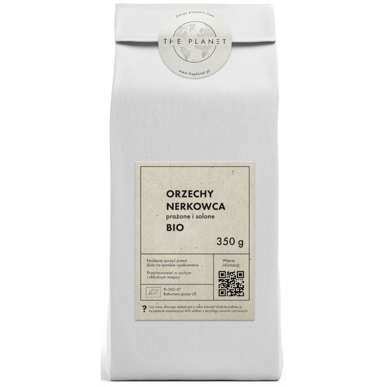 ORZECHY NERKOWCA PRAŻONE I SOLONE BIO 350 g - THE PLANET