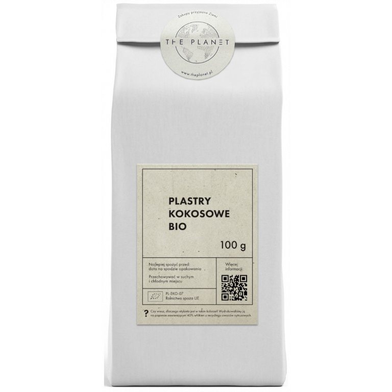 PLASTRY KOKOSOWE BIO 100 g - THE PLANET