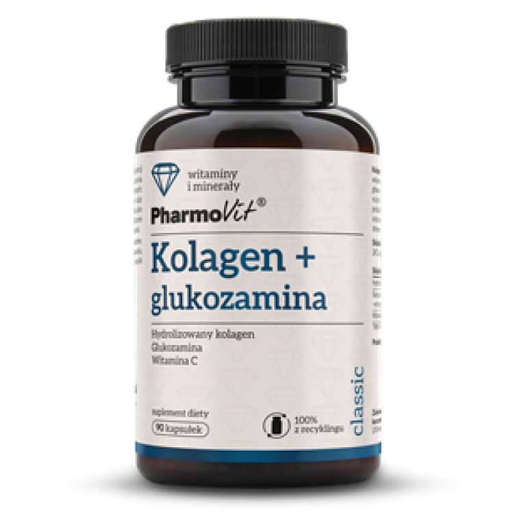 KOLAGEN + GLUKOZAMINA BEZGLUTENOWE 90 KAPSUŁEK - PHARMOVIT (CLASSIC)