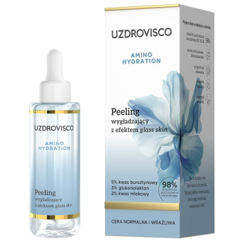 PEELING DO TWARZY WYGŁADZAJĄCY Z EFEKTEM GLASS SKIN 30 ml - UZDROVISCO (AMINO HYDRATION)