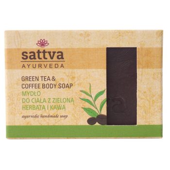 MYDŁO W KOSTCE DO CIAŁA ZIELONA HERBATA I KAWA 125 g - SATTVA (AYURVEDA)