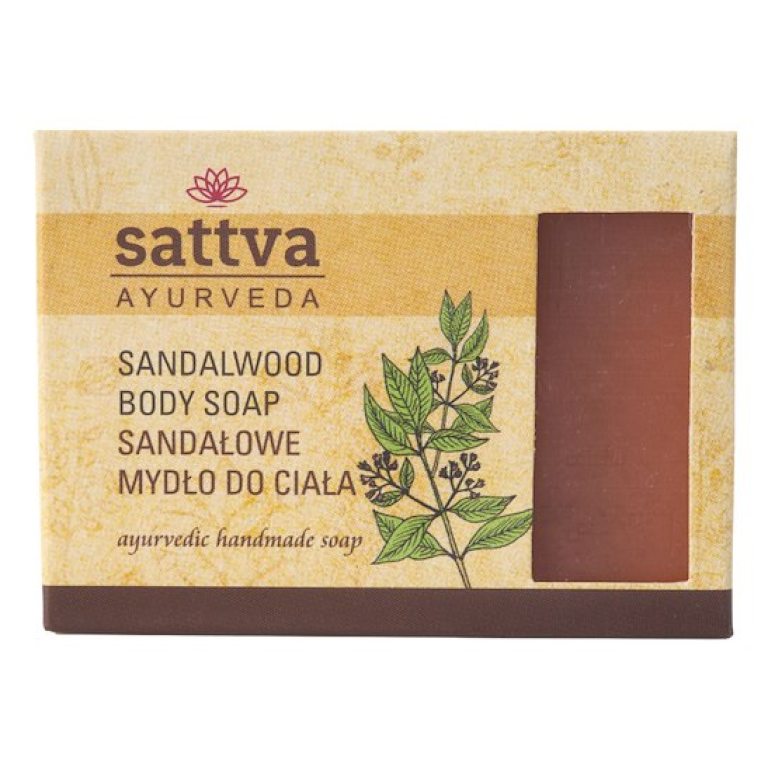 MYDŁO W KOSTCE DO CIAŁA DRZEWO SANDAŁOWE 125 g - SATTVA (AYURVEDA)