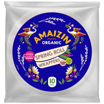 PAPIER RYŻOWY NA SPRING ROLLSY I SAJGONKI BEZGLUTENOWY BIO (10 szt.) 100 g - AMAIZIN