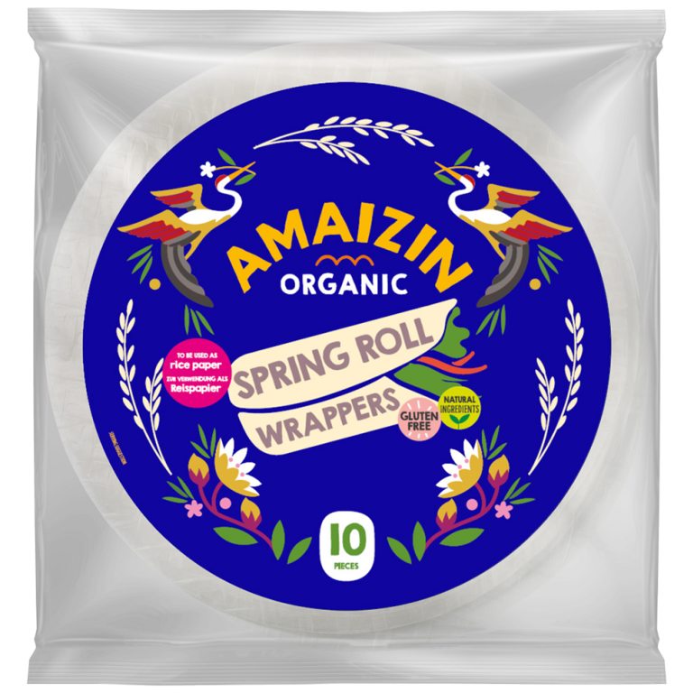 PAPIER RYŻOWY NA SPRING ROLLSY I SAJGONKI BEZGLUTENOWY BIO (10 szt.) 100 g - AMAIZIN