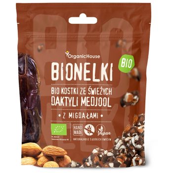 KOSTKI DAKTYLOWE Z MIGDAŁAMI BEZGLUTENOWE BIO 50 g - ORGANICHOUSE (BIONELKI)
