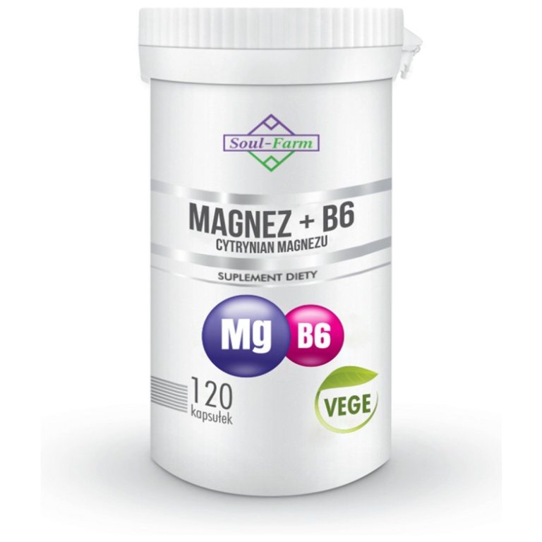 MAGNEZ + WITAMINA B6 120 KAPSUŁEK - SOUL FARM
