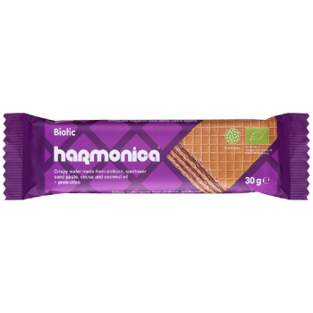 WAFELEK Z SAMOPSZY Z KREMEM MLECZNO - KAKAOWYM Z PROBIOTYKAMI BIO 30 g - HARMONICA