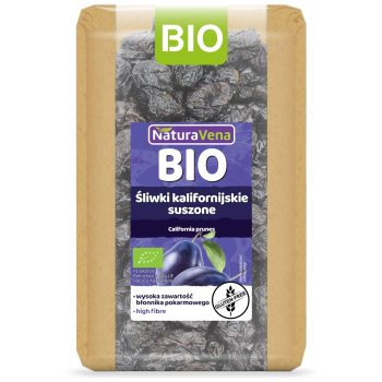ŚLIWKI KALIFORNIJSKIE SUSZONE BEZGLUTENOWE BIO 400 g - NATURAVENA
