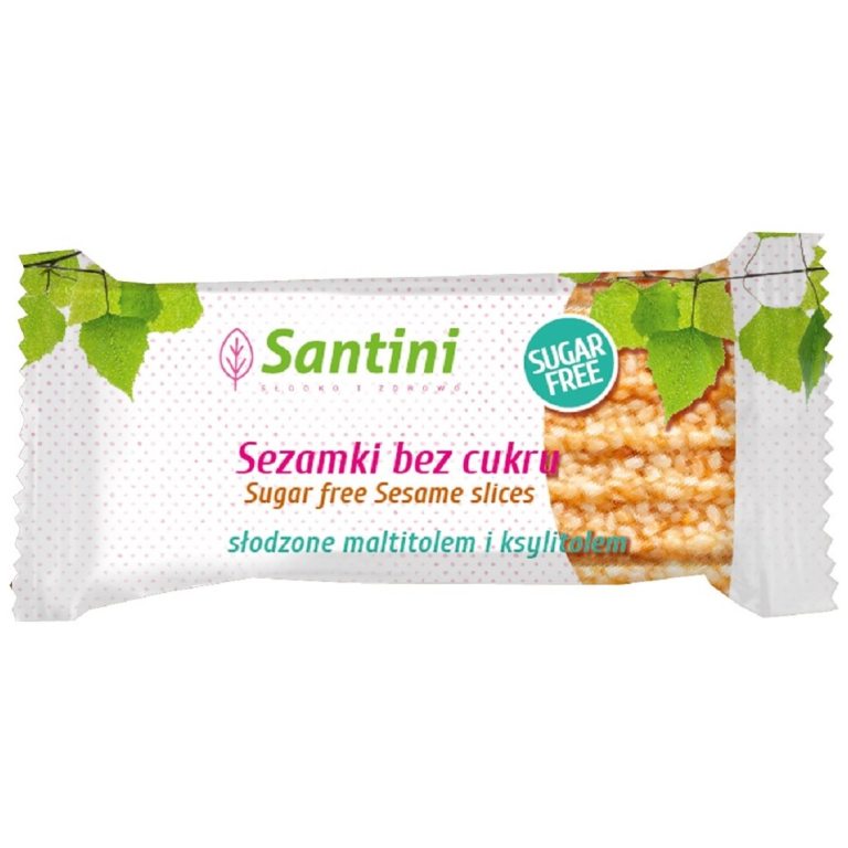 SEZAMKI SŁODZONE MALTITOLEM I KSYLITOLEM 27 g - SANTINI