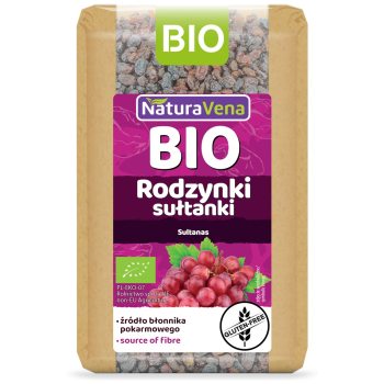 RODZYNKI SUŁTANKI BEZGLUTENOWE BIO 400 g - NATURAVENA